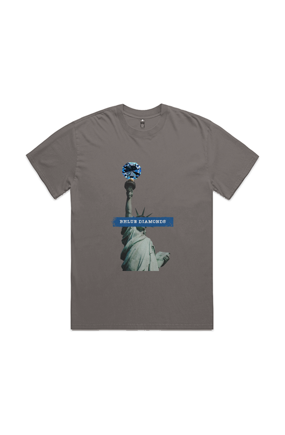 Liberty Diamond Tee — Faded Grey