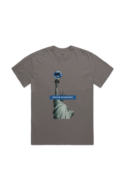 Liberty Diamond Tee — Faded Grey