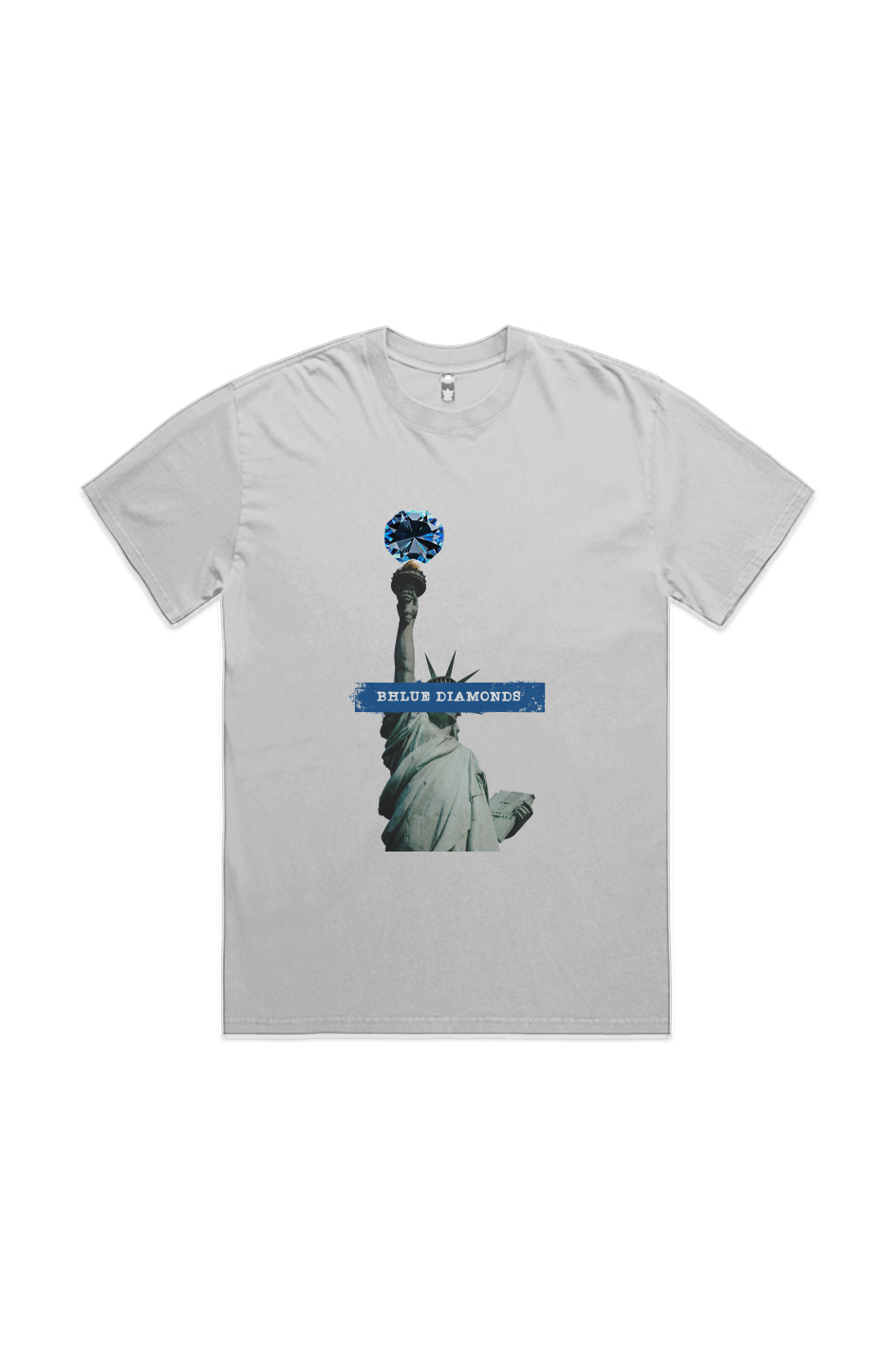 Liberty Diamond Tee — Faded White