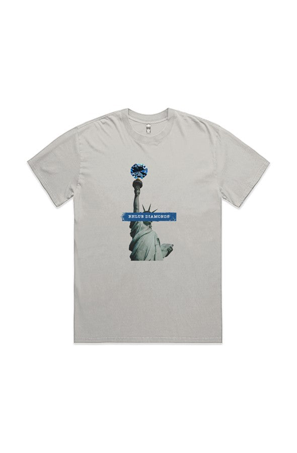 Liberty Diamond Tee — Faded Bone