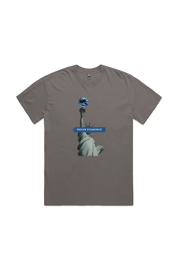 Liberty Diamond Tee — Faded Grey