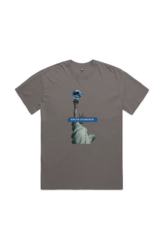 Liberty Diamond Tee — Faded Grey