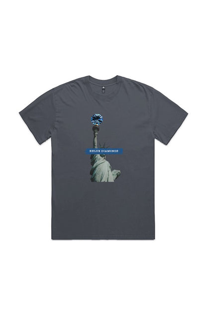 Liberty Diamond Tee — Faded Indigo