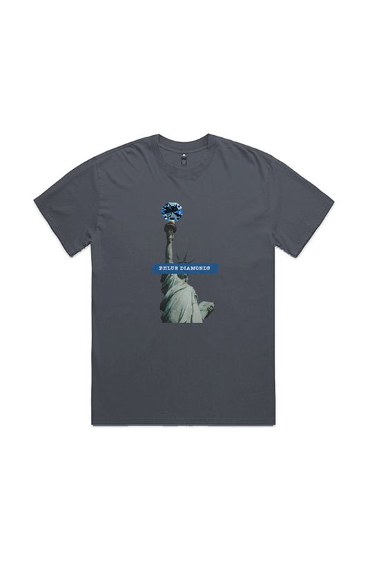 Liberty Diamond Tee — Faded Indigo