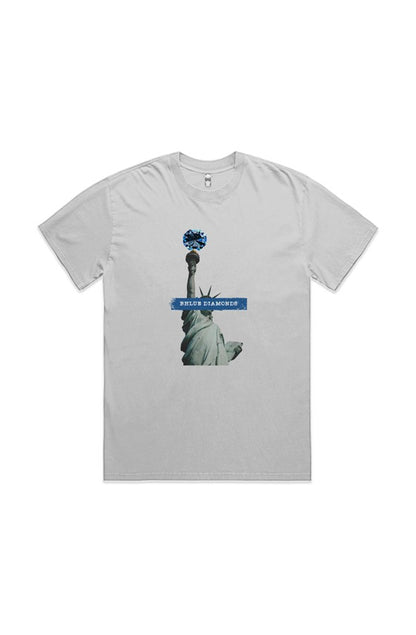 Liberty Diamond Tee — Faded White